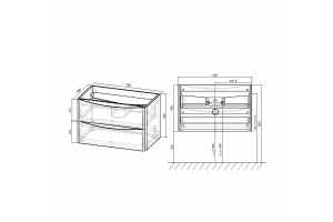 Комплект мебели Vincea Paola 100 темное дерево - 3