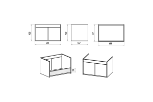 Тумба под раковину Misty Пайн 70 серая матовая - 3