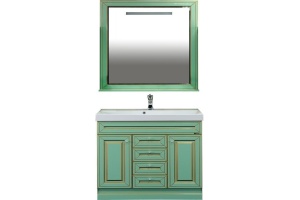 Зеркало Misty Vena 90 салатовое, патина - 3