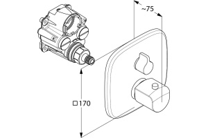 Термостат Kludi Ameo 418350575 для душа - 3