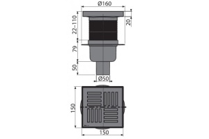 Душевой трап AlcaPlast  (APV6211) - 2