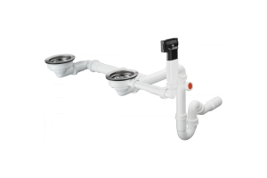 Слив-перелив для кухонной мойки Hansgrohe D17-10 с ручным управлением хром