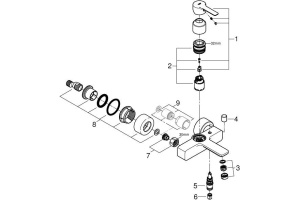 Смеситель Grohe Lineare New 33849DC1 для ванны с душем - 3