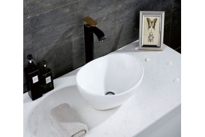 Раковина накладная Ceramalux N черный, матовый (7138) - 3