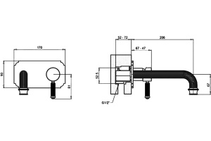 Смеситель для раковины Cezares OLIMP золото (OLIMP-BLSM2-03/24-L) - 2
