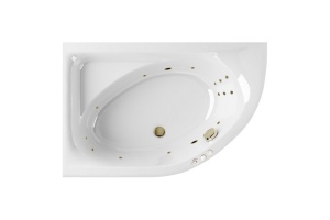 Ванна акриловая Excellent Aquaria Smart 150x100 L с гидромассажем белый - бронза