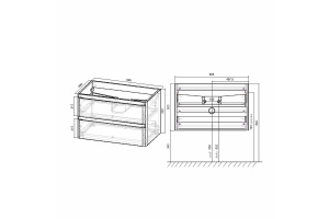 Тумба с раковиной Vincea Vico 100 светлое дерево - 3