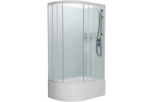 Душевая кабина Frank 120х80 правая белая стекло матовое