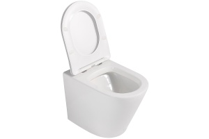 Приставной унитаз Abber Bequem белый с сиденьем микролифт - 3