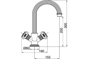 Смеситель Cezares Olimp LS2 03/24 Sw для раковины - 3