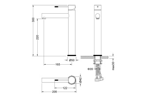 Смеситель Timo Saona 2311/17F для раковины, золото - 3