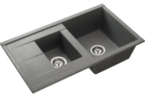 Мойка кухонная AQUATON Делия 87 серая - 2