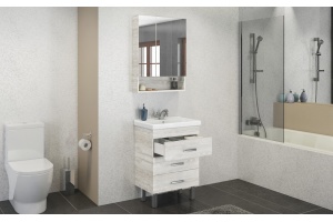 Мебель для ванной Comforty Никосия 60Н дуб белый - 2