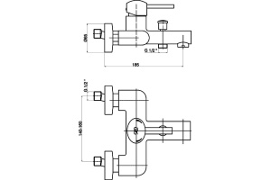 Смеситель для ванны с душем GPD Fonte хром - 2