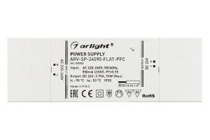 Блок питания Arlight ARV-SP-24012-FLAT-PFC 24V 90W IP20 3,75A 033262