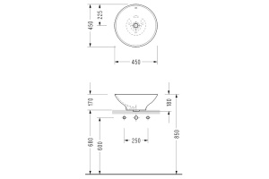 Накладная раковина Serel  45 см (2002) - 2
