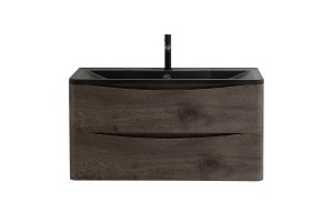 Тумба с раковиной BelBagno Acqua 100 темное дерево