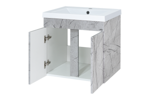 Тумба с раковиной Misty Торос 100 серая глянцевая - 2