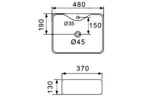 Раковина керамическая Gappo GT206 - 2