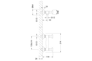 Смеситель Lemark Flora LM0103C для душа - 2