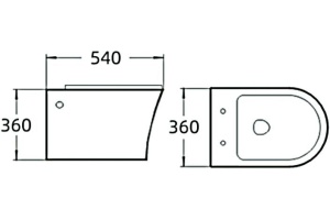 Унитаз подвесной SantiLine SL-5006 безободковый, с микролифтом - 2