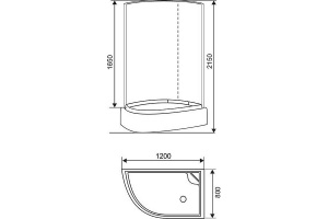 Душевая кабина Style Ecostyle 120х80 хром стекло тонированное - 3