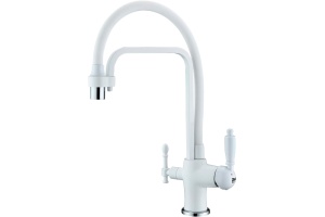 Смеситель Zorg Sanitary ZR 342-8 YF White для кухонной мойки