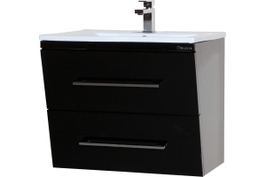 Тумба с раковиной Bellezza Берта подвесная 75 черная