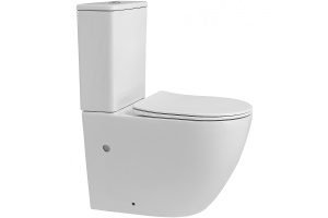 Напольный унитаз Abber Bequem белый с бачком и сиденьем микролифт