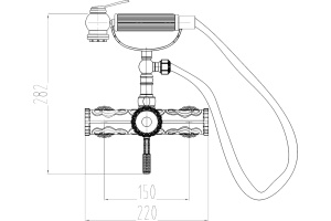Гигиенический душ Zorg Antic A 122 BD-BR со смесителем, настенный держатель - 2