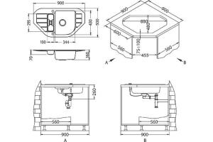 Мойка кухонная Alveus Niagara Granital 60 arctic - 2