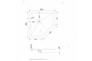 Поддон для душа RGW Stone Tray ST/T-0099G 90х90х2,5 с сифоном - 2