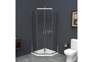 Душевой уголок BelBagno Uno 90х90 хром (UNO-195-P-2-90-C-Cr)