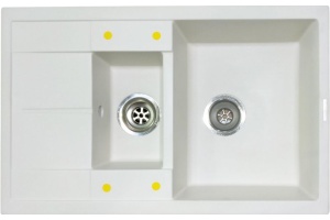 Мойка кухонная Lava D4 latte (белый) - 2