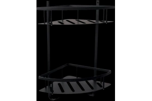 Полка двойная Rav Slezak Yukon угловая черный матовый