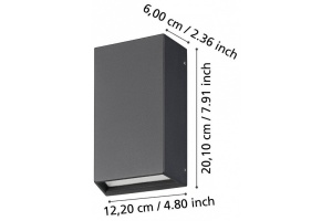 Уличный настенный светодиодный светильник Eglo Spongano 900886 - 3