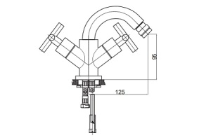 Смеситель для биде GPD Nino хром - 2