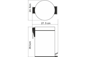 Мусорное ведро Wasserkraft K-612 12 л - 3