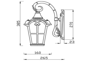 Настенный светильник Maytoni Outdoor O413WL-01BZ - 3