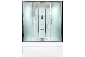 Душевая кабина Deto ЕМ 160х85 с гидромассажем, хром (EM4516GM)