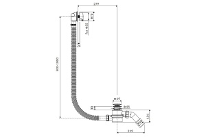 Слив-перелив Excellent Hover хром - 2