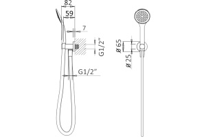 Душевой гарнитур Cezares CZR-B-KD-01 - 2