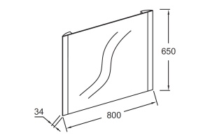 EB1472-NF Replique Зеркало с вертикальной светодиодной подсветкой и функцией антипар 80 см - 2