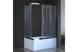 Душевой уголок Royal Bath BP 100х80 R с поддоном профиль хром стекло матовое