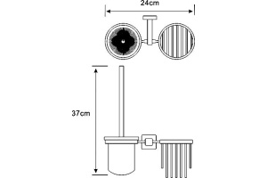 Держатель освежителя воздуха Wasserkraft Lippe K-6535 с ершиком - 2