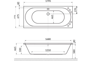Ванна EXCELLENT Oceana 180x80 - 2