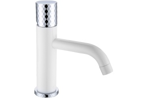 Смеситель Boheme Stick 121-WCR для раковины, white diamond chrome