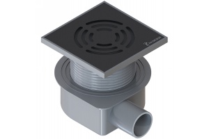 Душевой трап Armadi Art Smart Design 10х10 с решеткой черный матовый