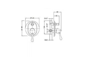 Смеситель для душа Magliezza Collana хром (50146-cr) - 2