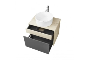 Тумба с раковиной Aquaton Лофт Урбан 65 светлое дерево-серый - 3